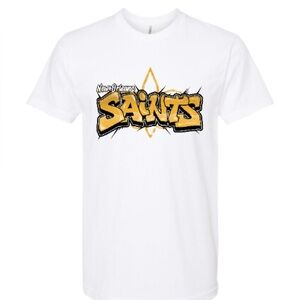 White T-Shirt with Saints Graphic